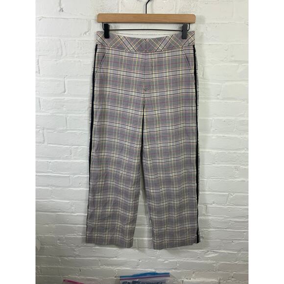 Sara Campbell Women's Plaid Pull-on Trouser Pant Straight Leg Multi Size 8 - Picture 1 of 5